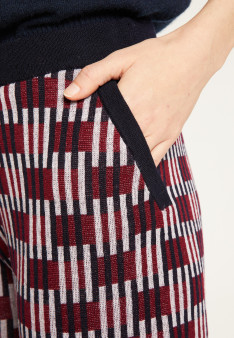 Pantalon à motifs en laine mérinos - Gill
