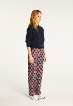 Pantalon à motifs en laine mérinos - Gill