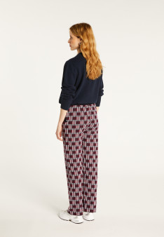 Pantalon à motifs en laine mérinos - Gill