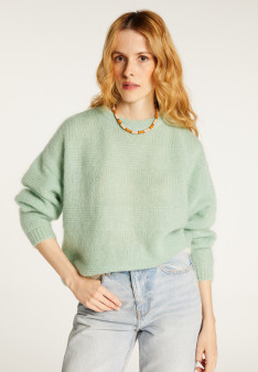 Loose two-tone mohair sweater - Gaby