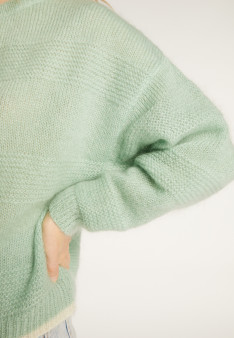 Loose two-tone mohair sweater - Gaby