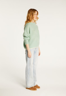 Loose two-tone mohair sweater - Gaby