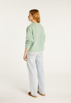 Loose two-tone mohair sweater - Gaby