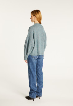 Flecked wool-blend crew-neck sweater - Laetitia