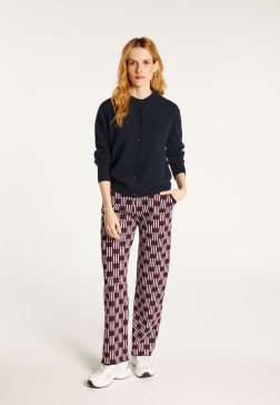 Cashmere round neck buttoned cardigan - Ari