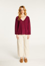 V-neck pullover in Fil Lumière® Delly
