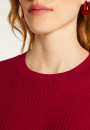 Pull oversize à côtes en laine pour femme