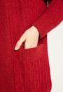 Long alpaca wool cardigan with balloon sleeves - Damy