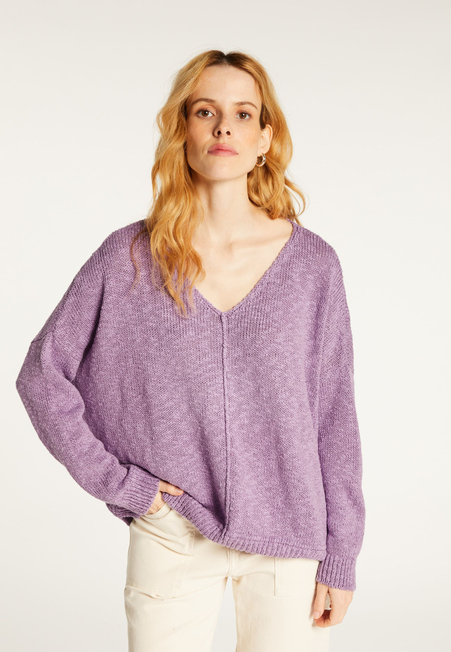 Loose cotton and linen jumper - Thalie Loose cotton and linen jumper - Thalie