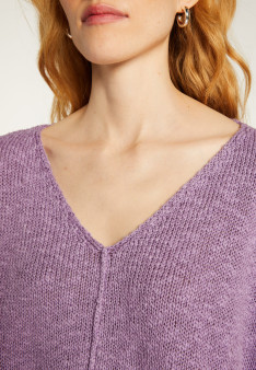 Loose cotton and linen jumper - Thalie