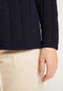 Pull col montant zippé en cachemire et laine recyclés - Lodric