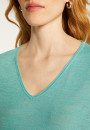 T-shirt col V en lin flammé - Larra