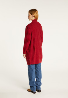 Long gilet en laine alpaga manches ballons - Damy