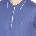Polo fantaisie Fil Lumière Loic 6042 flot - 06 bleu moyen