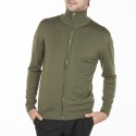 Gilet 100% laine col montant zippé  6150 kaki - 83 kaki