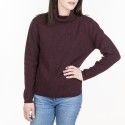 Pul col roulé Mireille 6182 Bordeaux - 18 Violet foncé