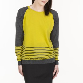 Pull fantaisie en laine Marine 6117 Ombre chiné - 10 Gris foncé