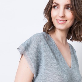 T-shirt à motifs graphique en viscose Axel