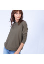Pull oversize à côtes - Gladys 6368 Steppe - 83 Kaki