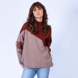 Pull bicolore Maison Montagut x Martin Morel