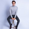 Pull col roulé en laine mérinos Finlay 6350 glace - 11 gris clair