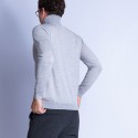 Pull col roulé en laine mérinos Finlay 6350 glace - 11 gris clair