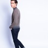 Pull graphique en cachemire Fady 6344 - 09 gris moyen