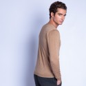 V collar sweater in merino wool - Fox
