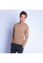 V collar sweater in merino wool - Fox