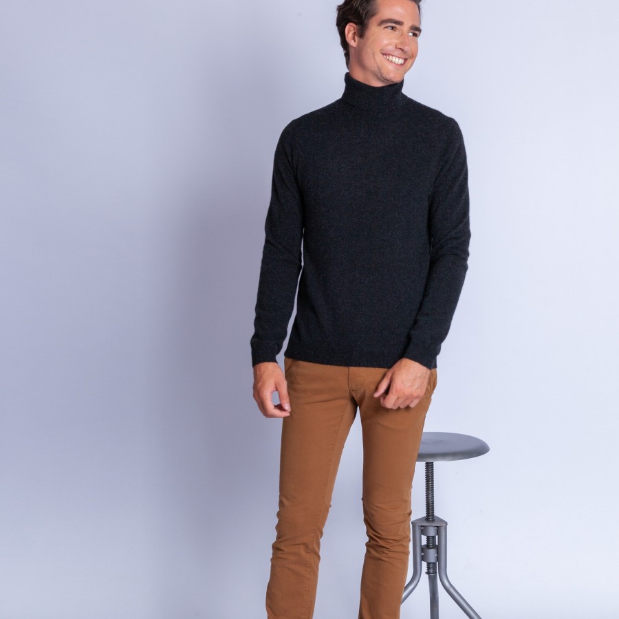 Pull col roulé en cachemire Felipe 6346 univers - 10 gris fonce Pull col roulé en cachemire Felipe 6346 univers - 10 gris fonce